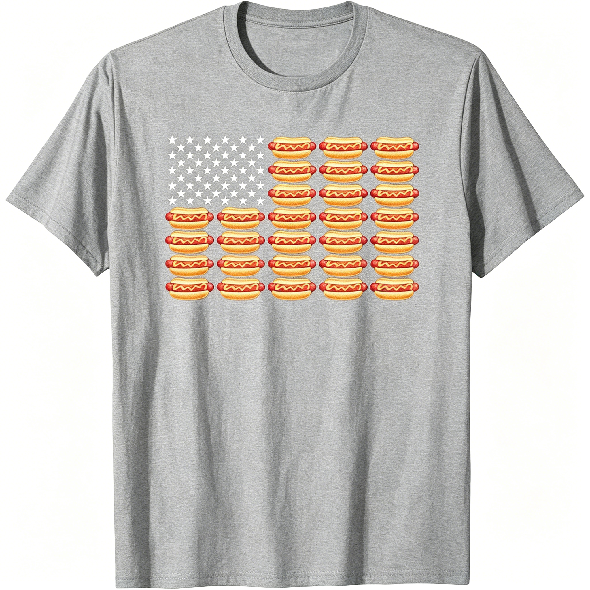 Hot Dog American Flag July 4th T-Shirt T-Shirt