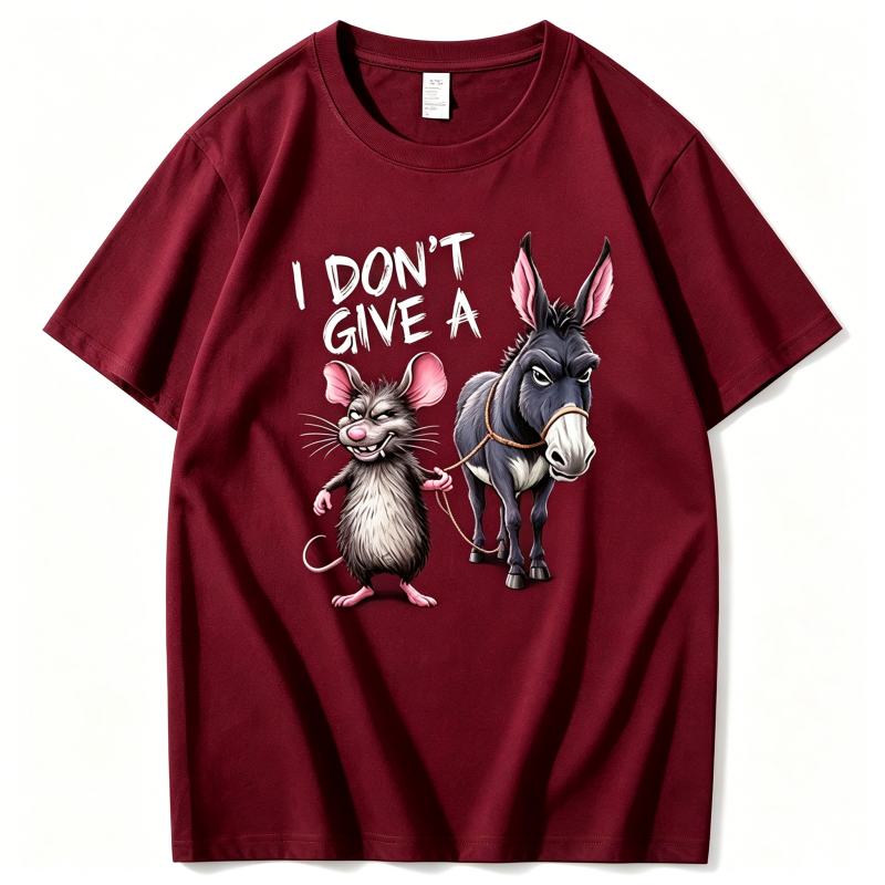 "I Don't Give A Rats Ass Mouse & Donkey" T-Shirt