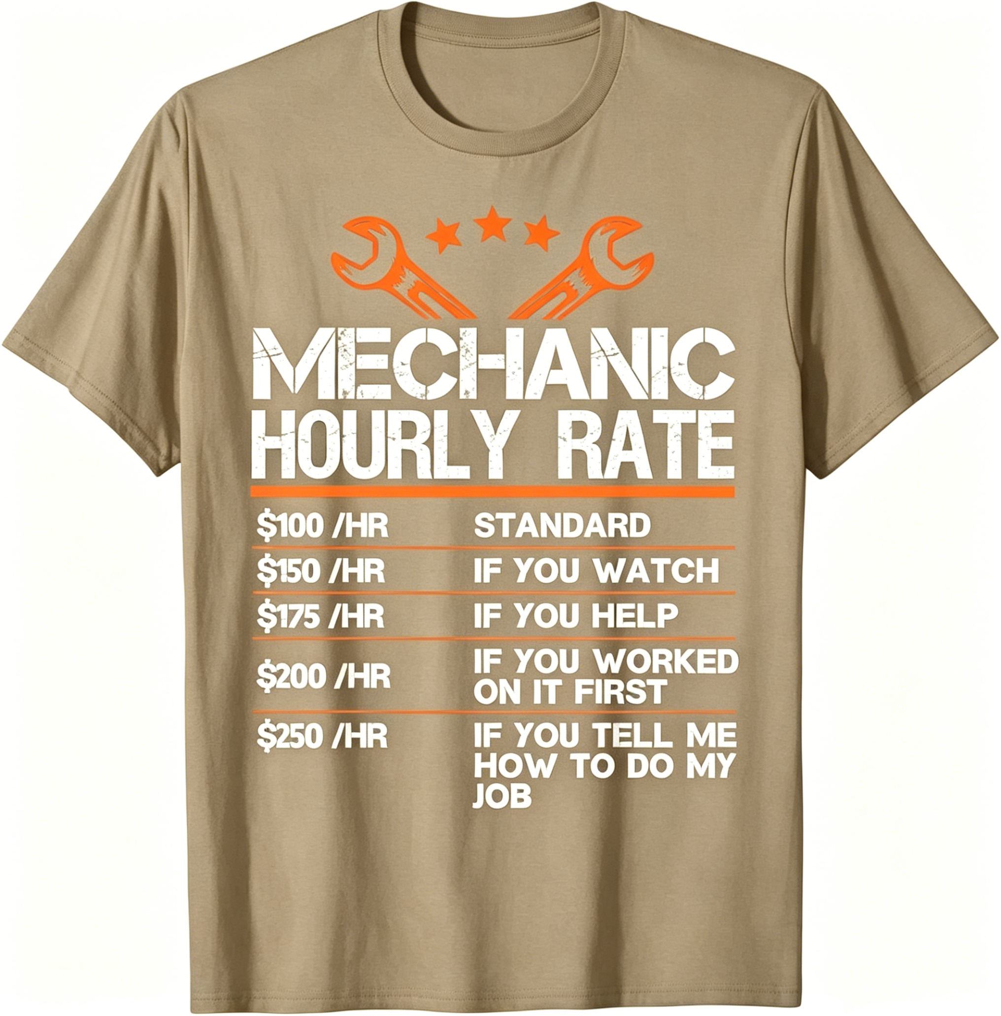 "Mechanic Hourly Rate" T-Shirt