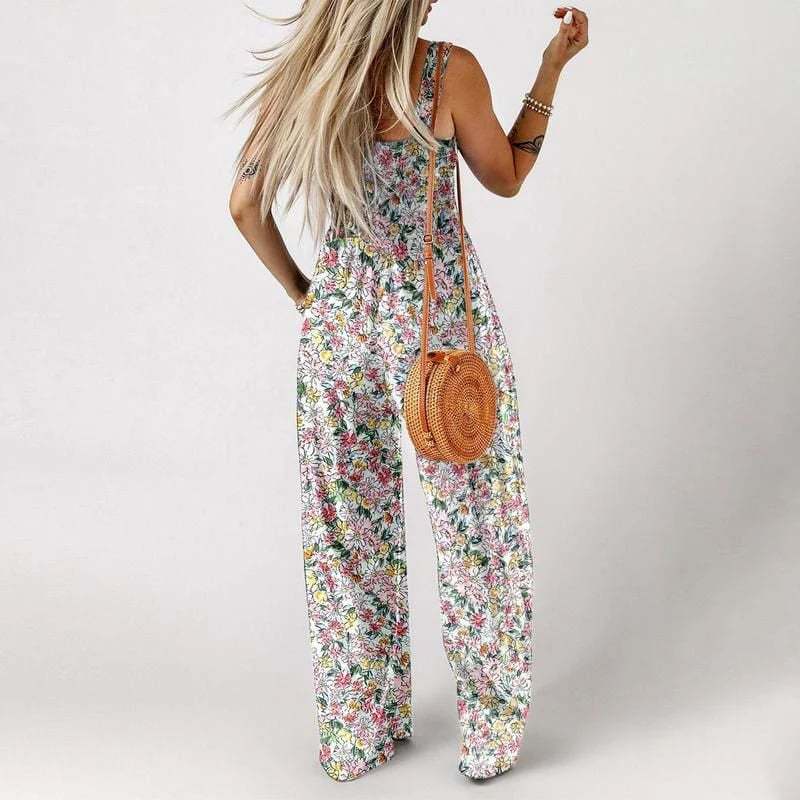 🔥Last Day 49% OFF -✨ 2025 NEW Women’s Casual Print Sleeveless Overalls Jumpsuits💕