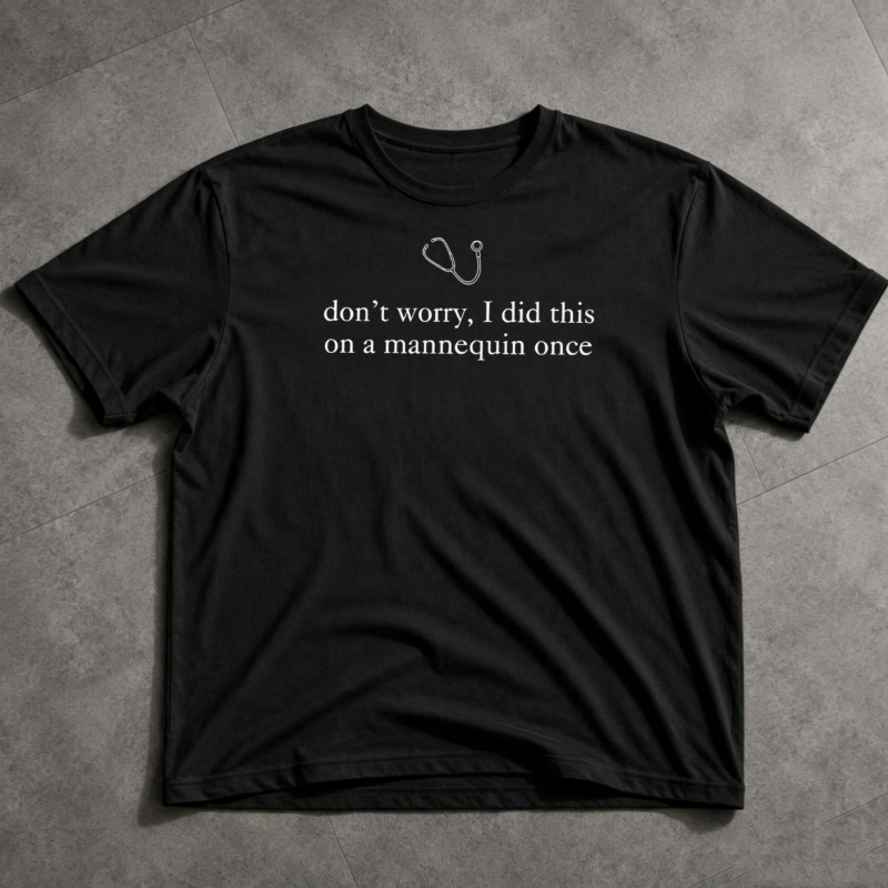 "Don't Worry I Did This on a Mannequin Once" T-Shirt