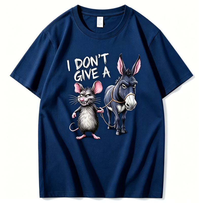 "I Don't Give A Rats Ass Mouse & Donkey" T-Shirt