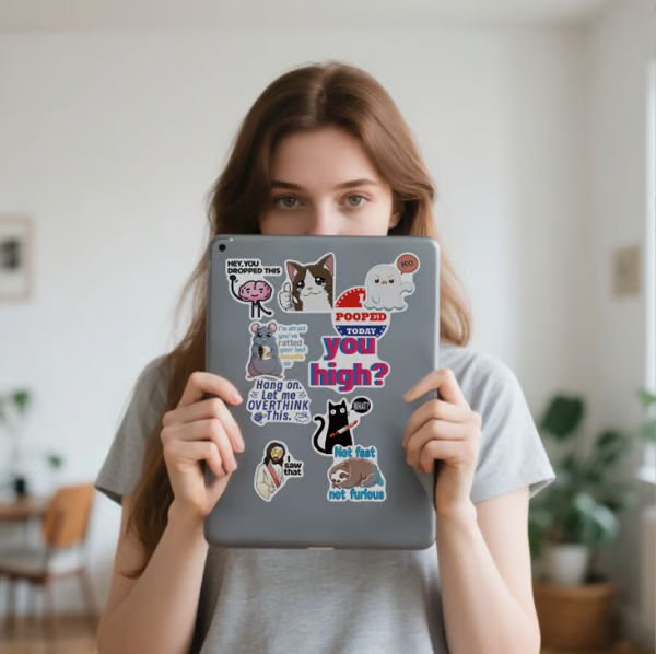 🔥😻Funny Prank Meme Graffiti Stickers for DIY notebooks, Luggage, and Water Bottles🎁 Waterproof & No Residue😻