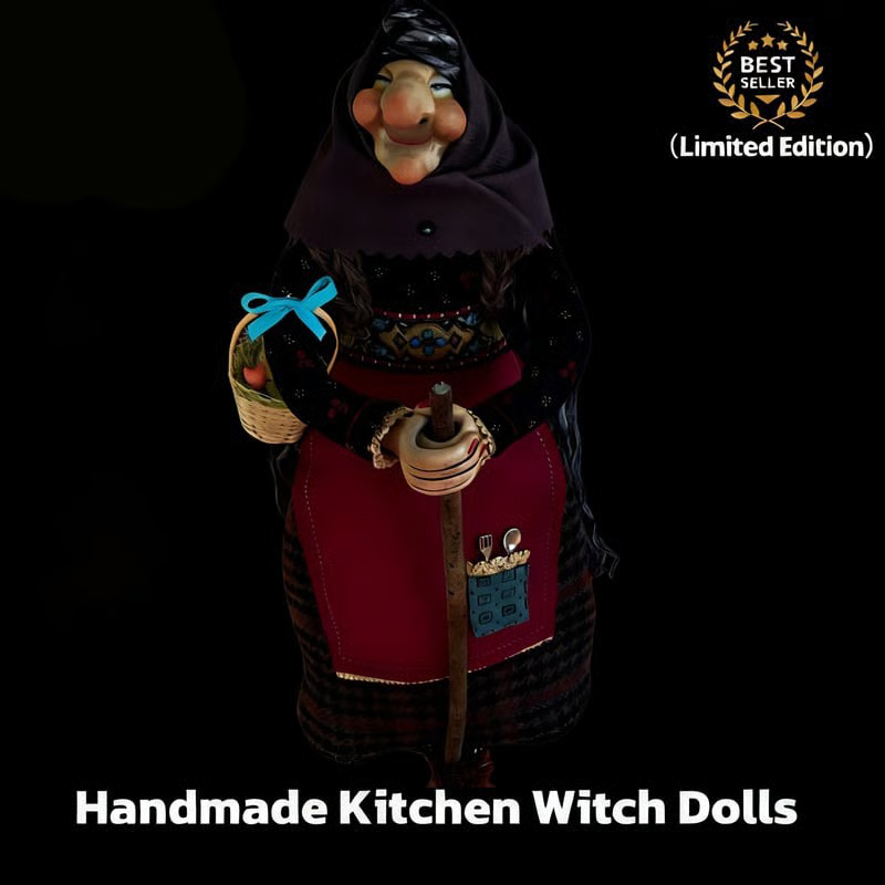 ✨Limited Edition – Only 1000 Handmade Kitchen Witch Dolls Left! 🧙