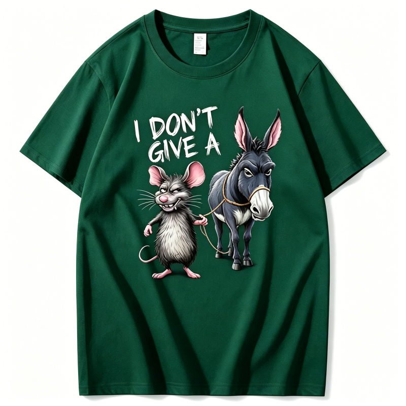 "I Don't Give A Rats Ass Mouse & Donkey" T-Shirt