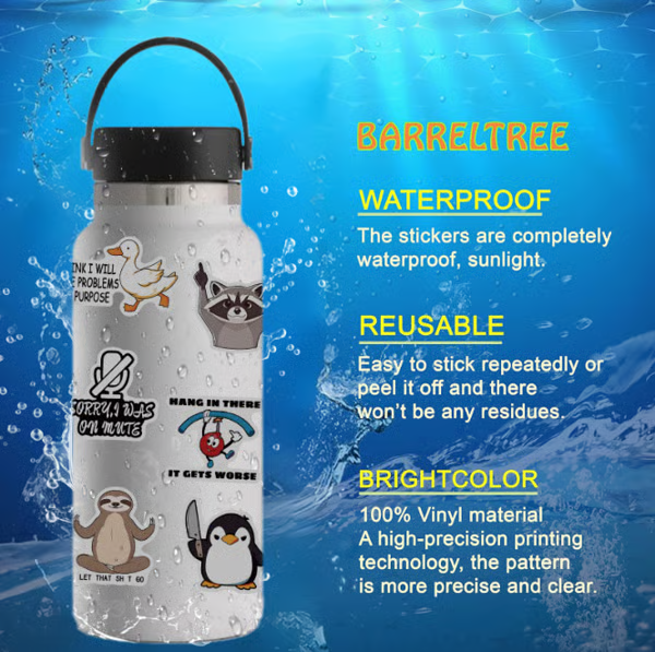 🔥😻Funny Prank Meme Graffiti Stickers for DIY notebooks, Luggage, and Water Bottles🎁 Waterproof & No Residue😻