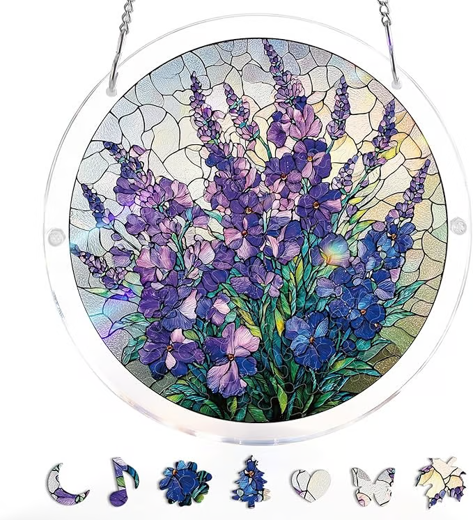 🏆Last Day Promotion 49% OFF☀️🧩Acrylic Jigsaw Puzzle Suncatcher 80 Pieces