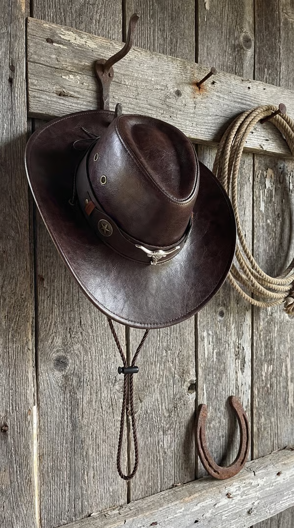 🔥Daisy’s Premium Handcrafted Leather Cattleman Hat – Authentic Western Outback Style 🤠🌵