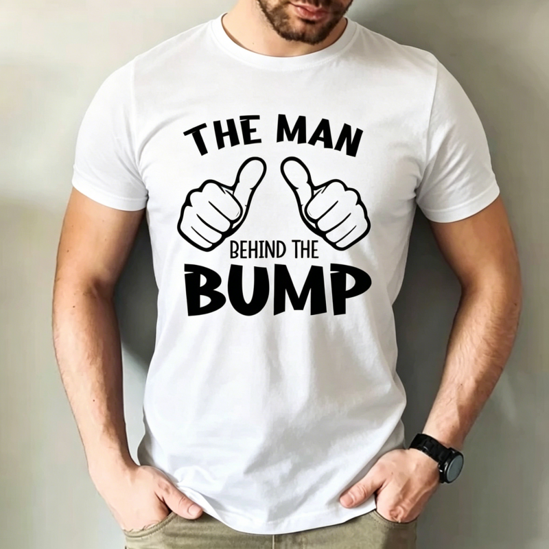 "The Man Behind The Bump" T-Shirt