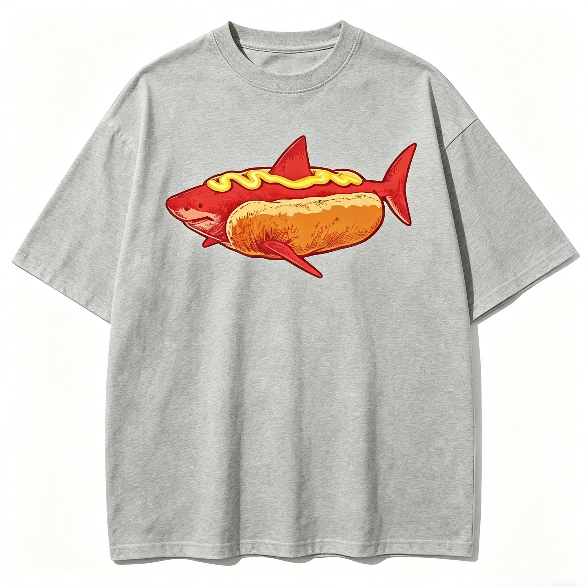 Shark Hotdog Funny Food Meme T-Shirt