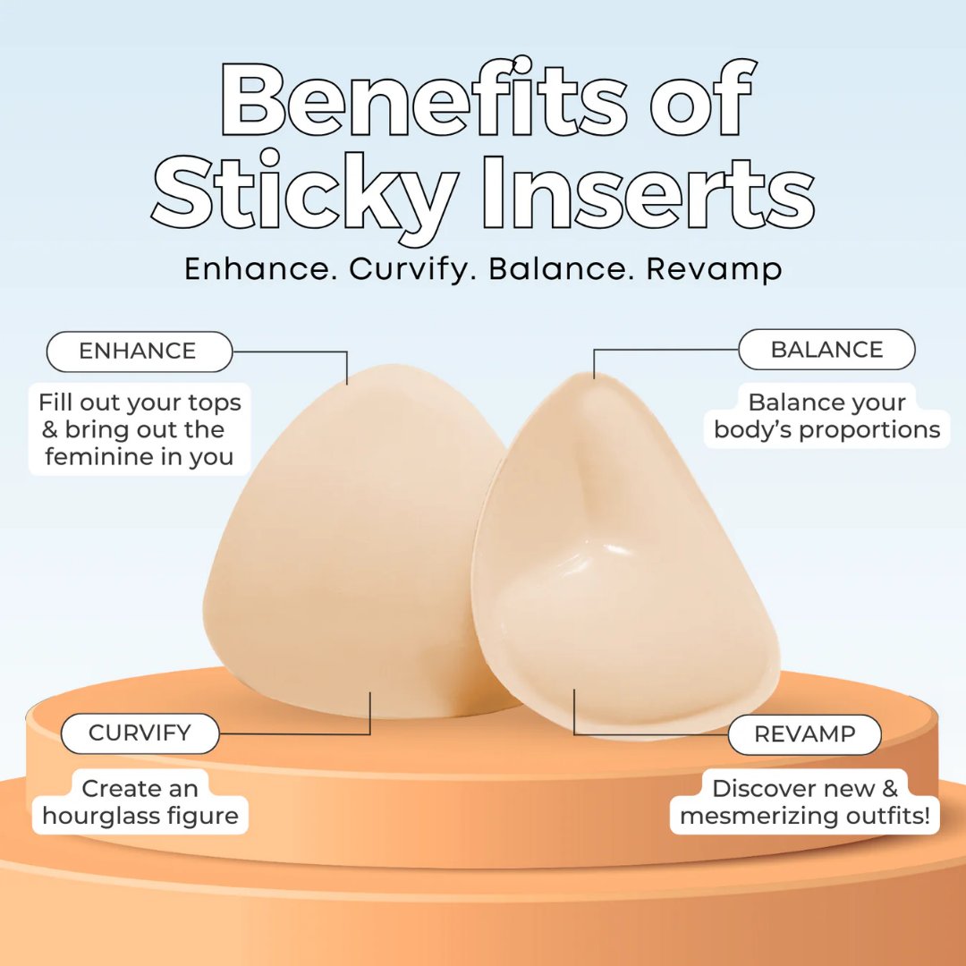Sticky Inserts - Instant Boost Double Sided Adhesive Bra Cup