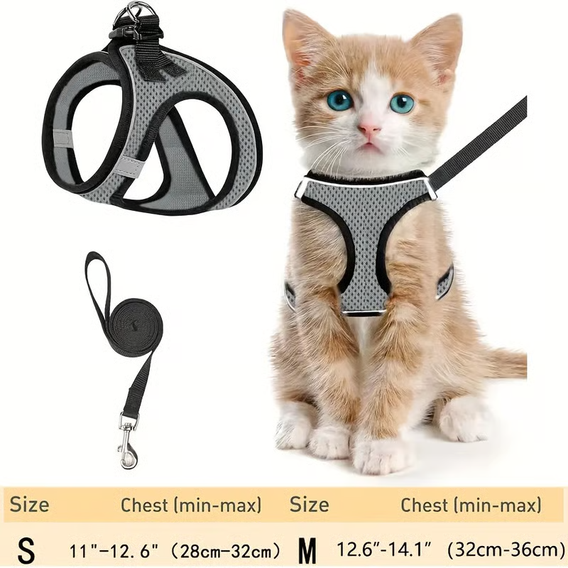 🔥Hot Sale 49% off🌟 Adjustable Escape Proof Cat Harness & Leash