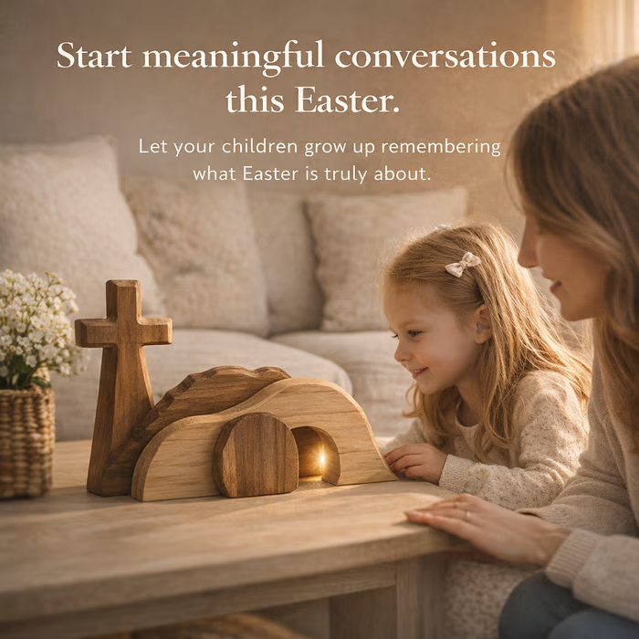 🔥Last Day 49% OFF - The Wooden Resurrection Cross & Empty Tomb That Reminds Your Family What Easter Is Really About