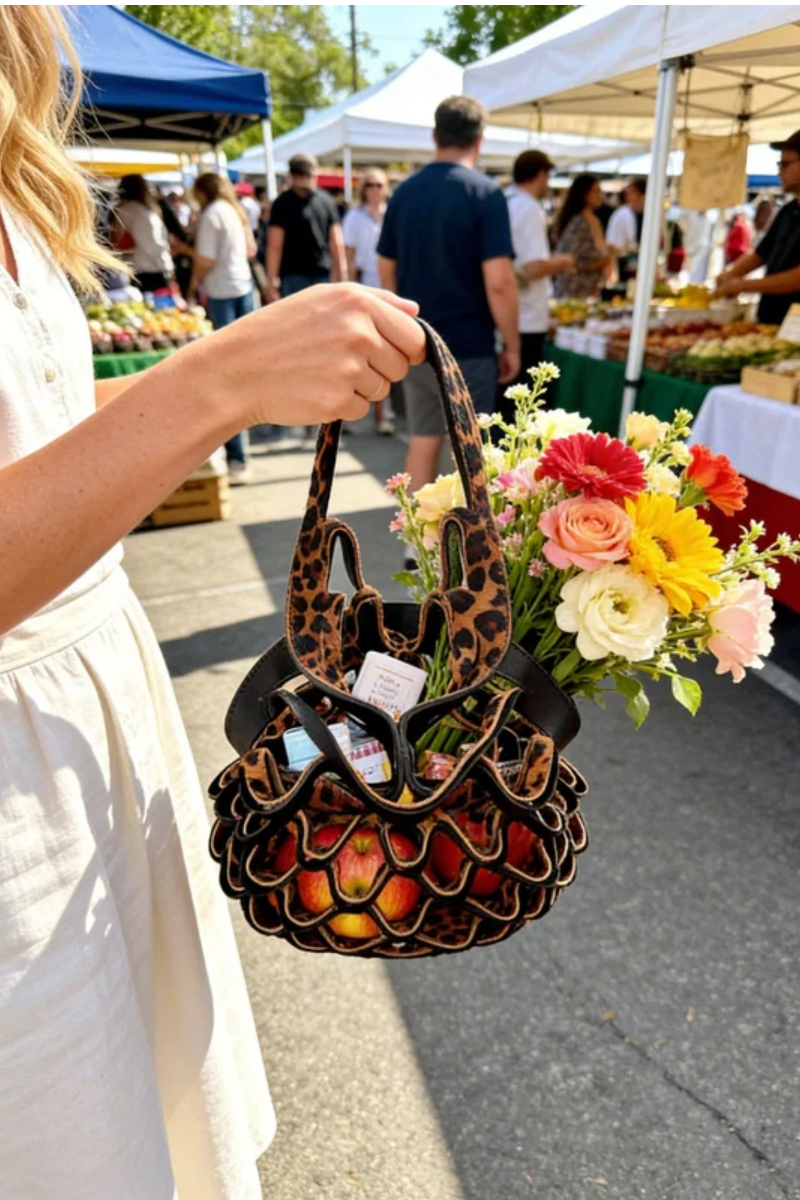 🔥LAST DAY 49% OFF -👜Handmade Leather Folding Tote Bag