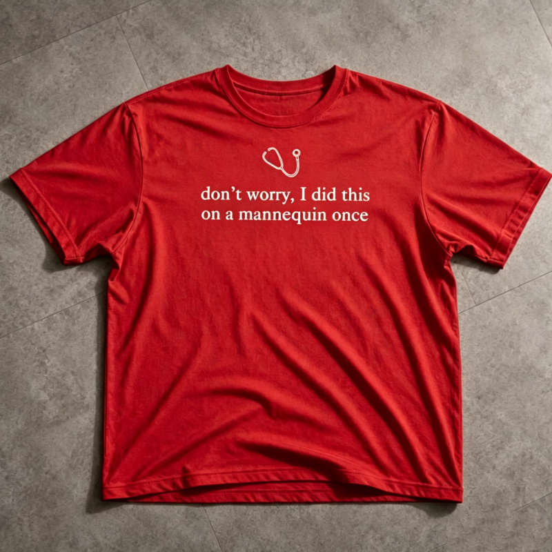 "Don't Worry I Did This on a Mannequin Once" T-Shirt