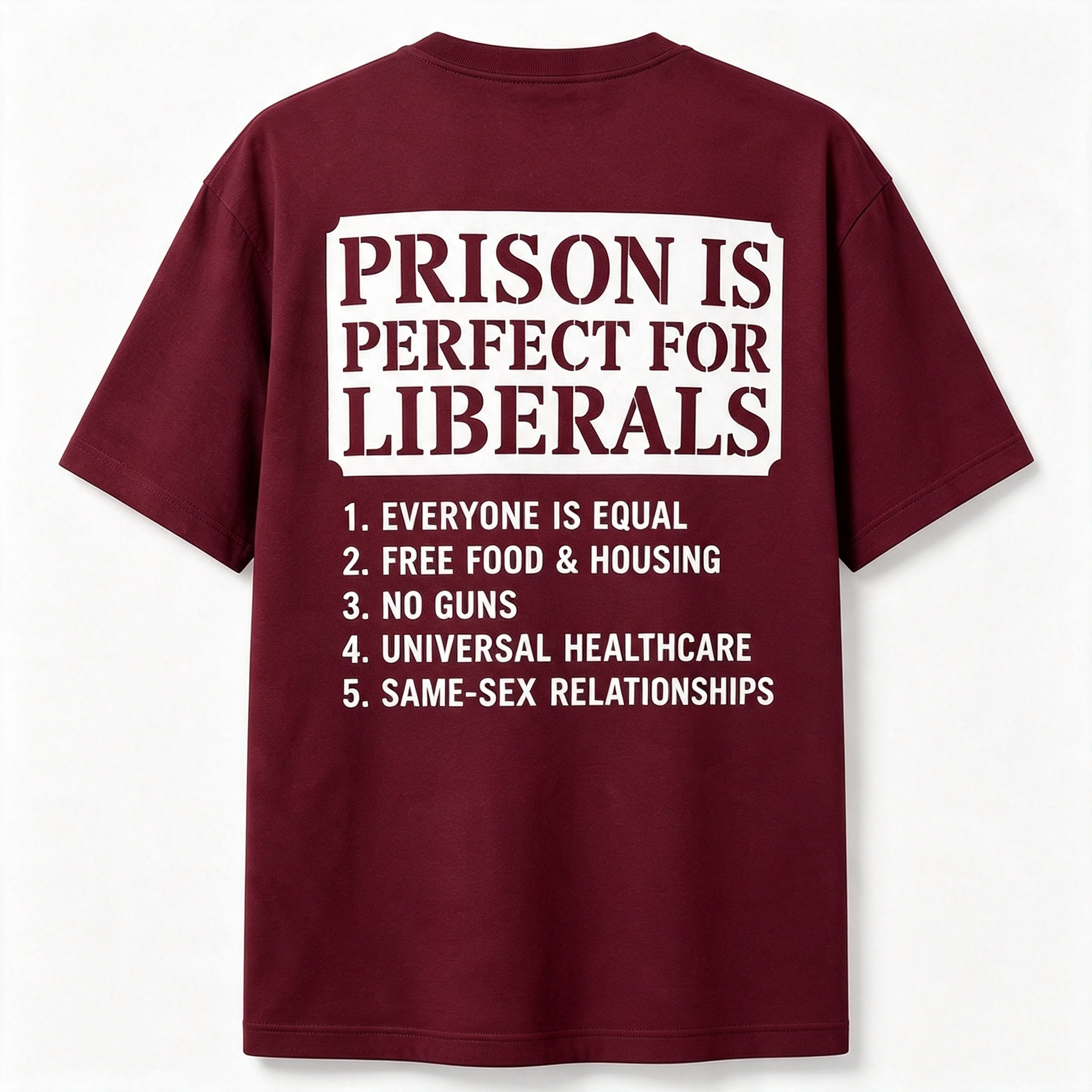Prison Is Perfect for Liberals Edgy Anti Liberal Meme T-Shirt
