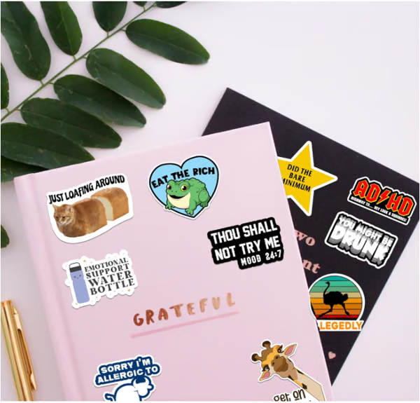 🔥😻Funny Prank Meme Graffiti Stickers for DIY notebooks, Luggage, and Water Bottles🎁 Waterproof & No Residue😻