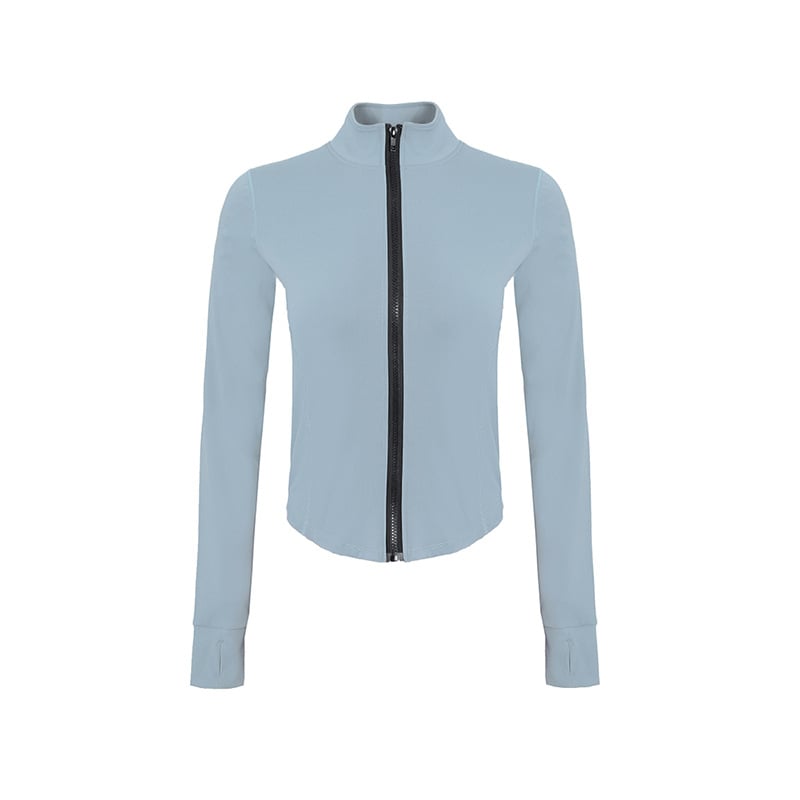  Women's Full Zip Lightweight Workout Jacket with Thumb Holes