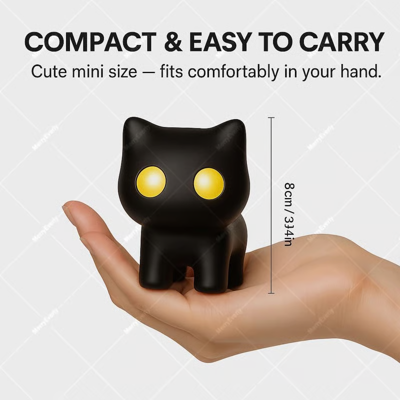 🔥New Year Sale 49% OFF🌙 Black Cat Night Light Keychain