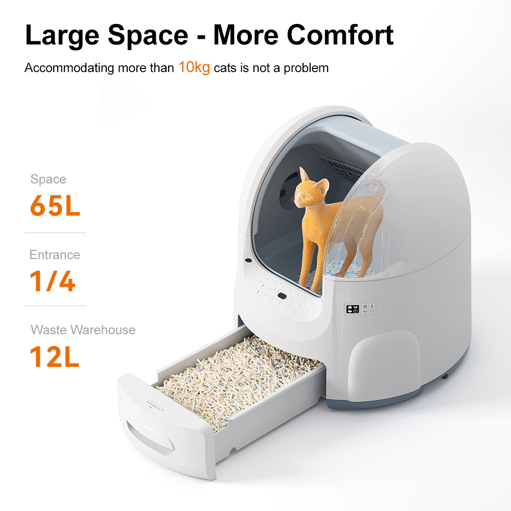dudupet App Control Intelligent Smart Self Cleaning Litter Box For Cats Automatic Cat Toilet Litter Box