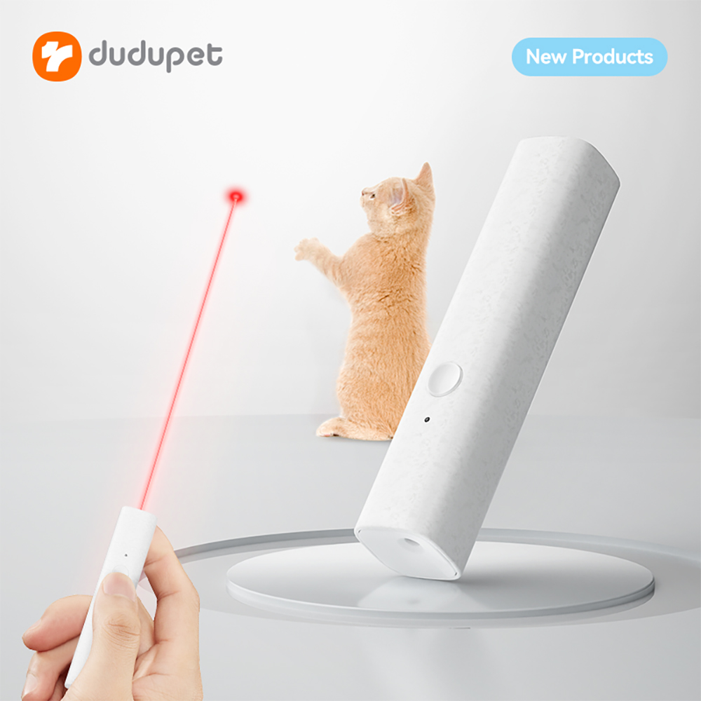 dudupet Red Laser Pointer Cat Toy Laser Toy Cat Chasing USB Rechargeable Laser Flashlight