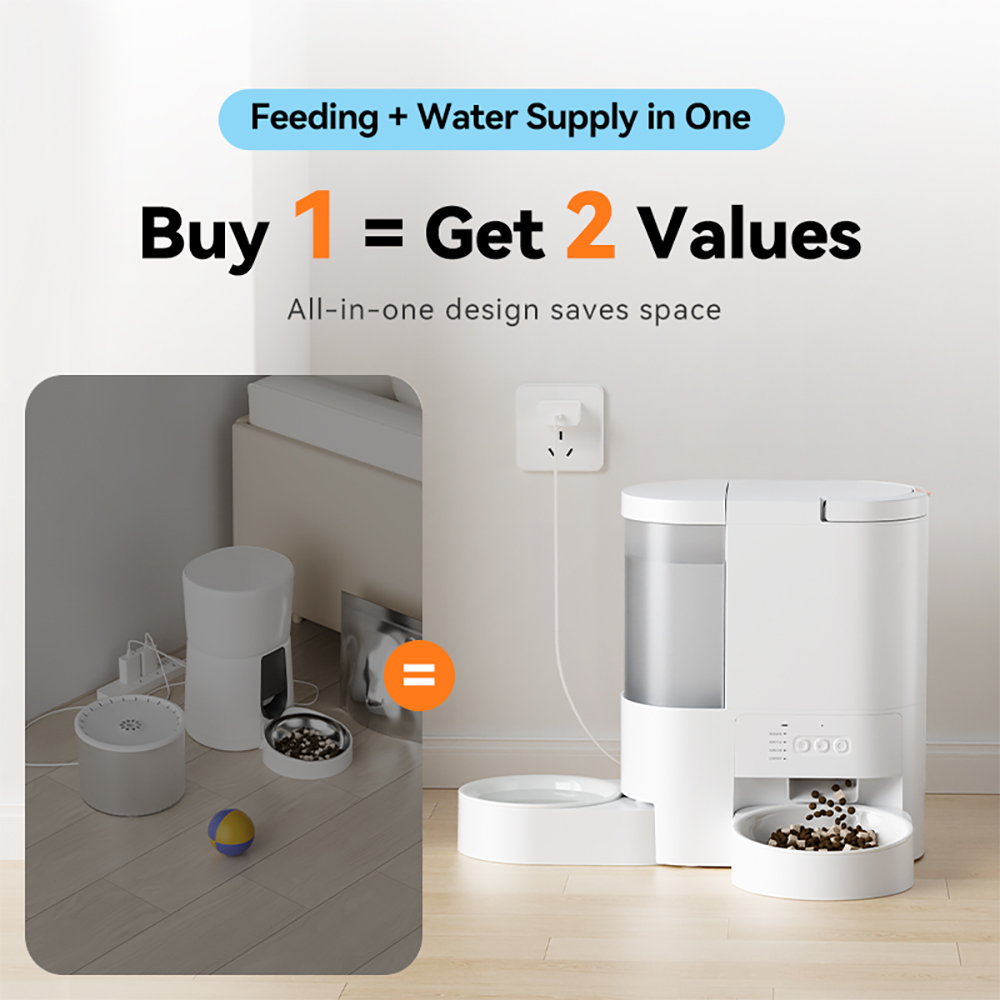 dudupet New Design F13 All-in-One Smart Pet Feeder & Water Dispenser 2 in 1 Automatic Cat Feeder