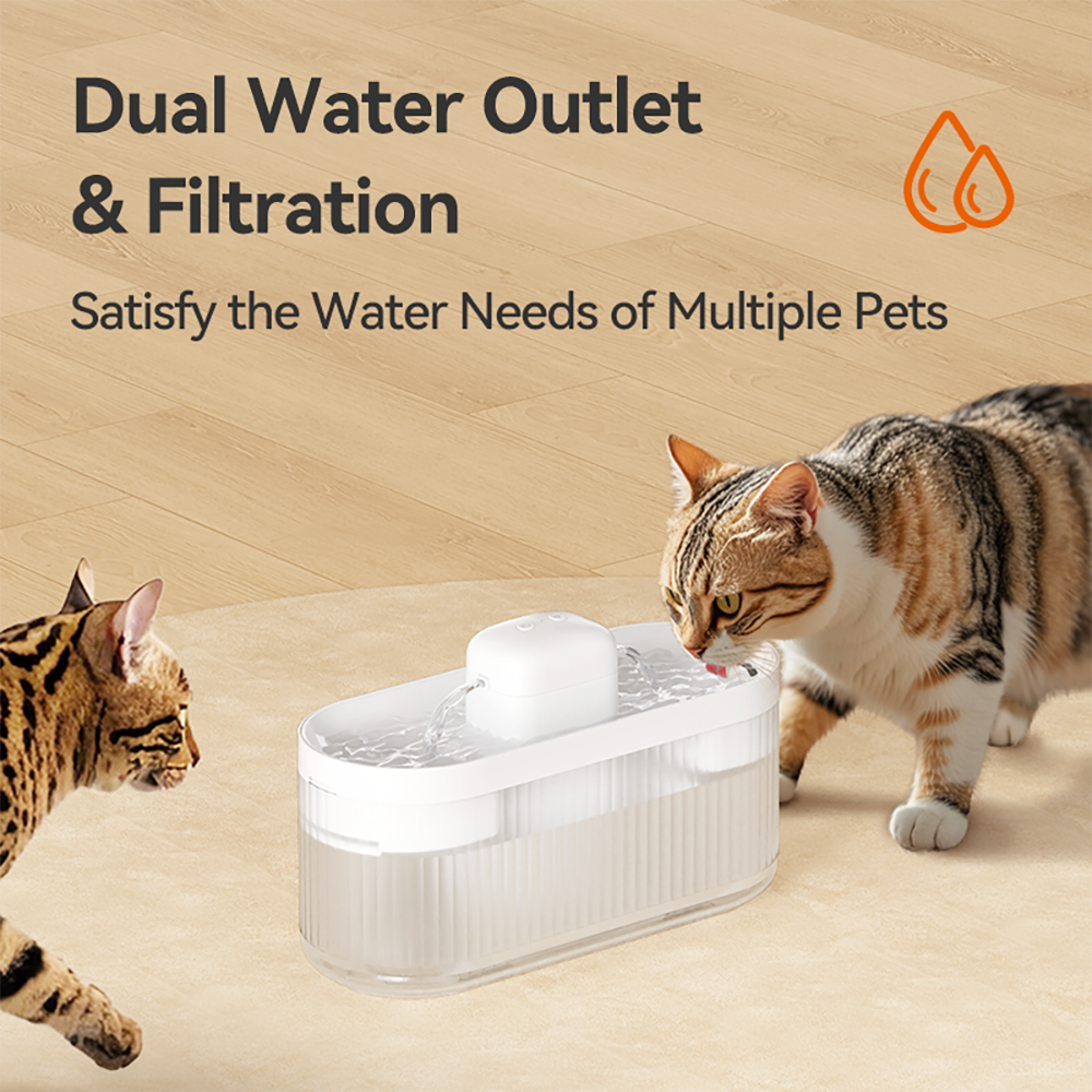 dudupet new arrival Two Sides Water Dispensing Dog Water Fountain 3L Smart Induction Usb Cat Water Fountain 