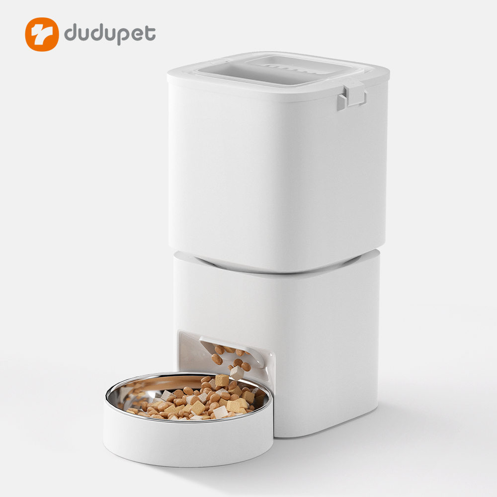 dudupet New Product Pet Feeder 6L Bluetooth Smart Cat Dog Feeder App Remote Control Pet Food Dispenser