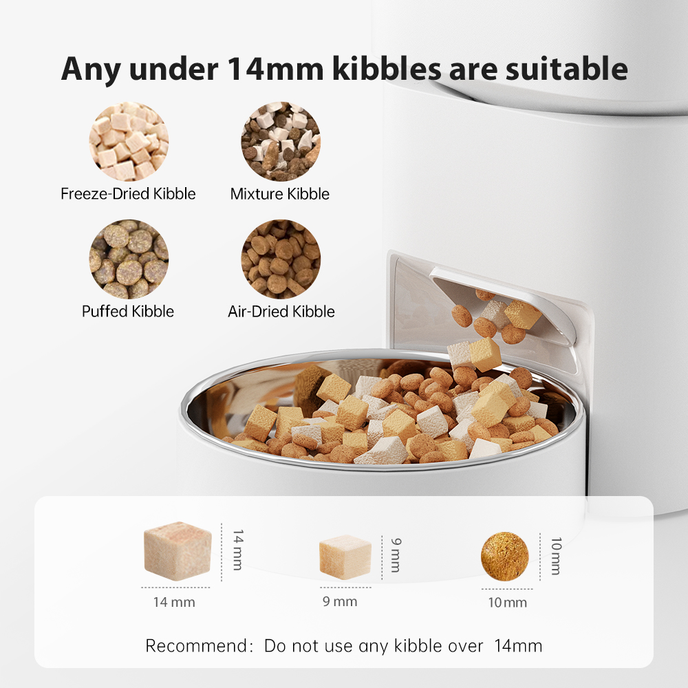 dudupet New Product Pet Feeder 6L Bluetooth Smart Cat Dog Feeder App Remote Control Pet Food Dispenser