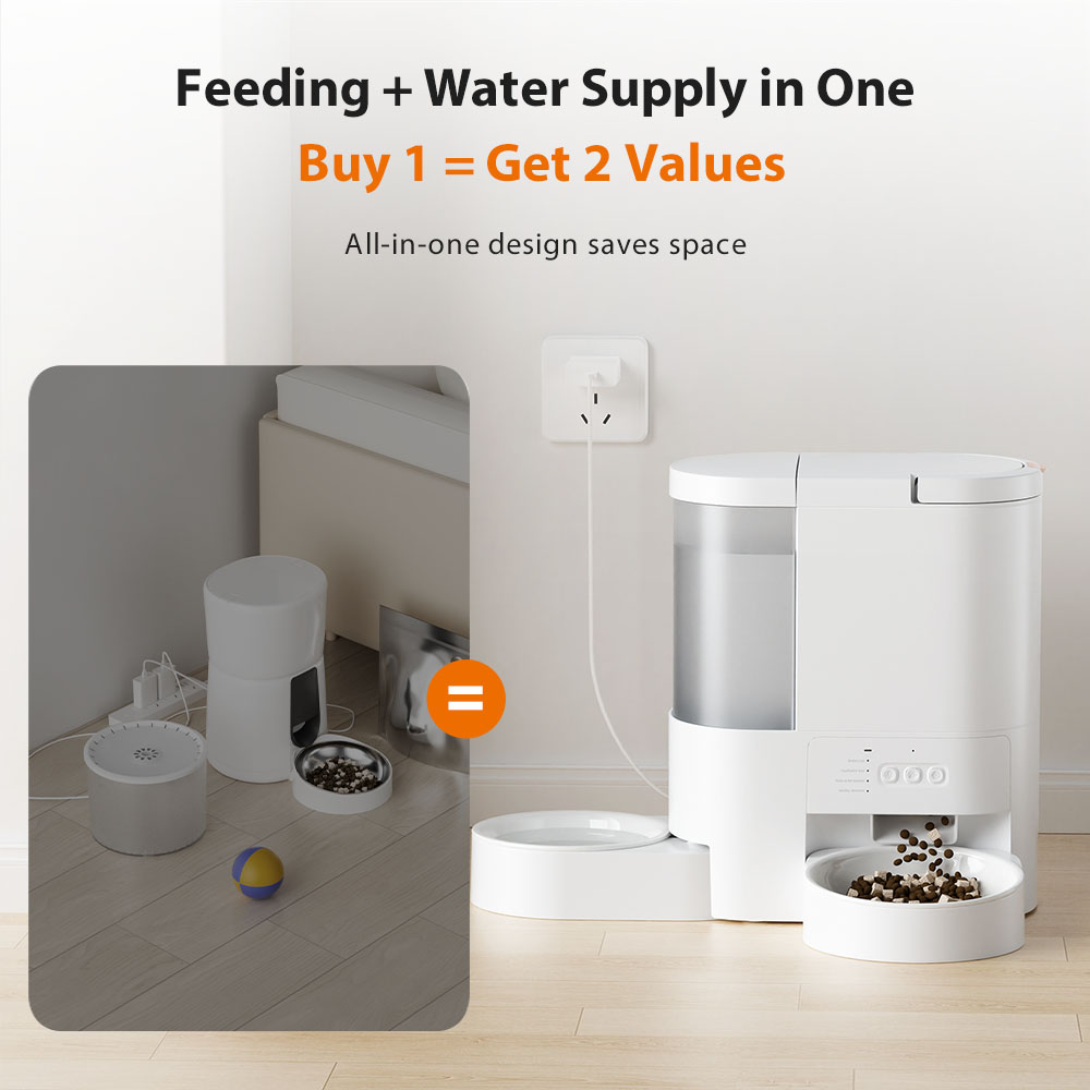 Dudupet New Arrival Smart All In One Pet Feeder & Water Dispenser Video 4L 3L Monitor Automatic Cat Feeder