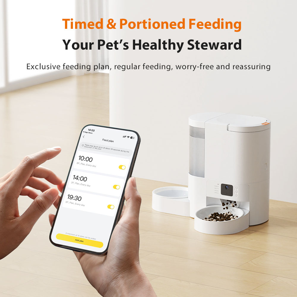 Dudupet New Arrival Smart All In One Pet Feeder & Water Dispenser Video 4L 3L Monitor Automatic Cat Feeder