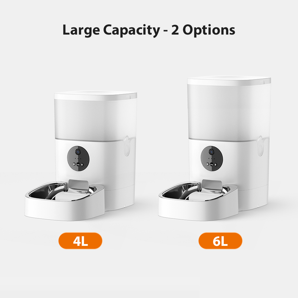 dudupet Smart Pet Food Feeder App Remote Feeding Machine 4L 6L 1080P Visual Automatic Pet Feeder  - DU4L-V/DU6L-V