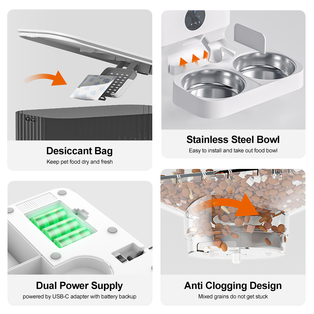 dudupet Cat Feeder Wi-Fi Enabled Smart Pet Feeder For Cats And Dogs 7L 5L Automatic Pet Feeder With Programmable