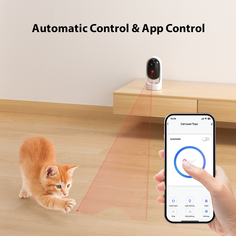 dudupet App Control Smart Companion Robot For Pets Full Hd 1080P Video Interactive Cat Dog Toy Laser Toy For Cat