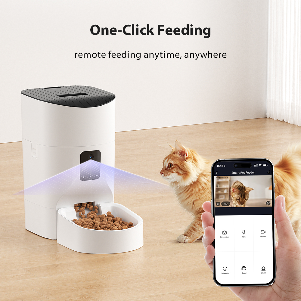 dudupet Auto Dog Cat Smart Pet Feeder Wifi Mobile Phone App Remote Control Microchip Automatic 7L 9L Pet Feeder