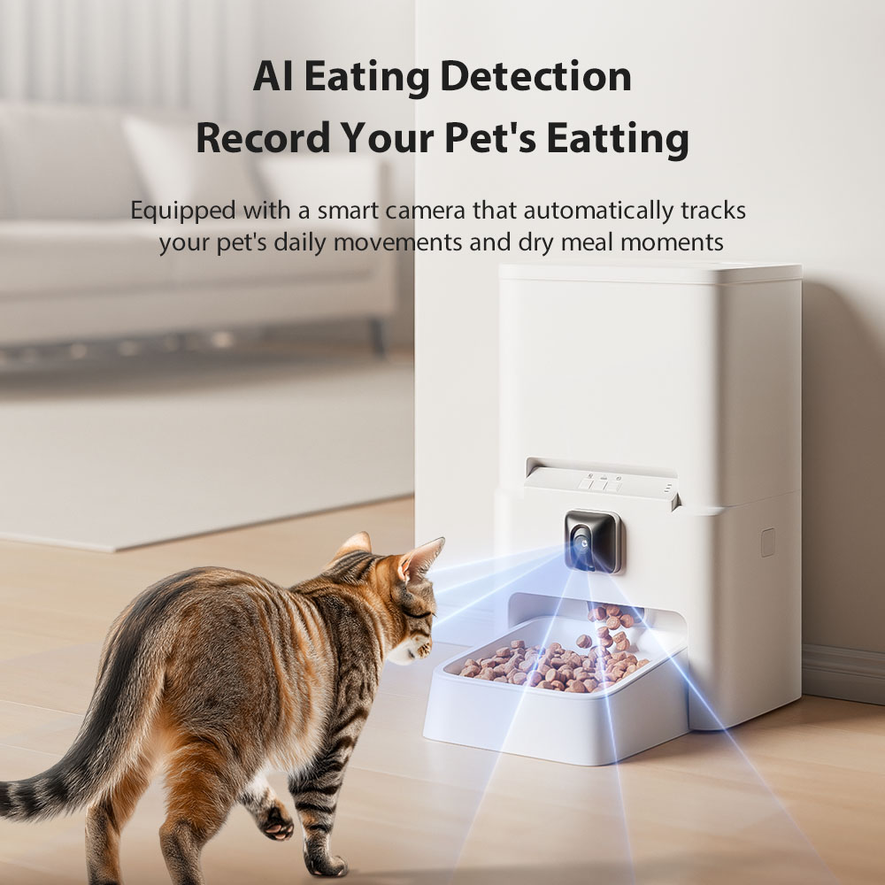 Dudupet New Design F05 Automatic Pet Feeder 6L Cat Food Dispenser Adjustable Camera Dog Food Smart Feeder