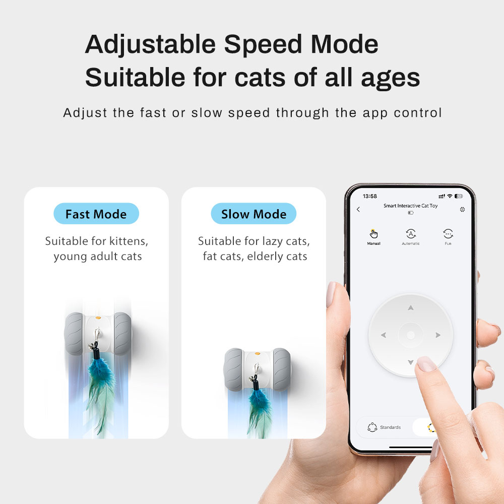 Smart Cat Interactive Feather Toy Automatic Training Cat Exercise Toy With Feather