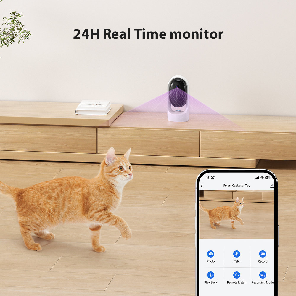 dudupet App Control Smart Companion Robot For Pets Full Hd 1080P Video Interactive Cat Dog Toy Laser Toy For Cat