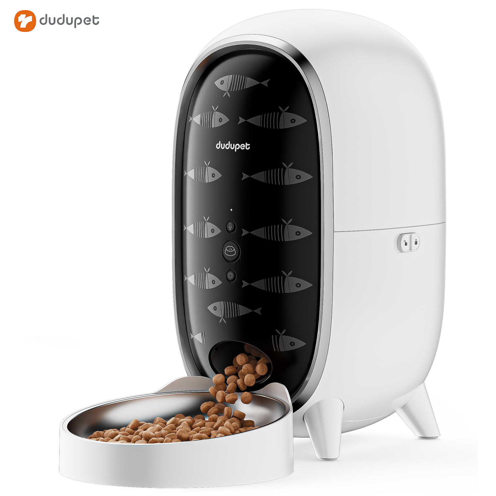 Smart Automatic Schedule Stainless Steel Feed Pet Bowl Time Pets Feeder Cat-Penguin App Type with Camera