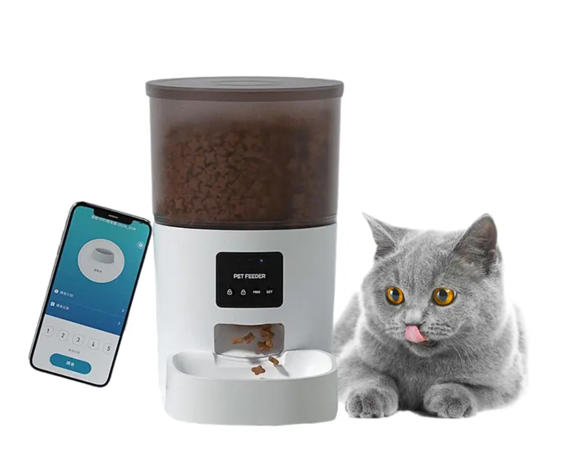 3L Wifi Connect Pet Bowls Abnormal Notice Key Locking Automatic Cat Dispenser Pet Feeder