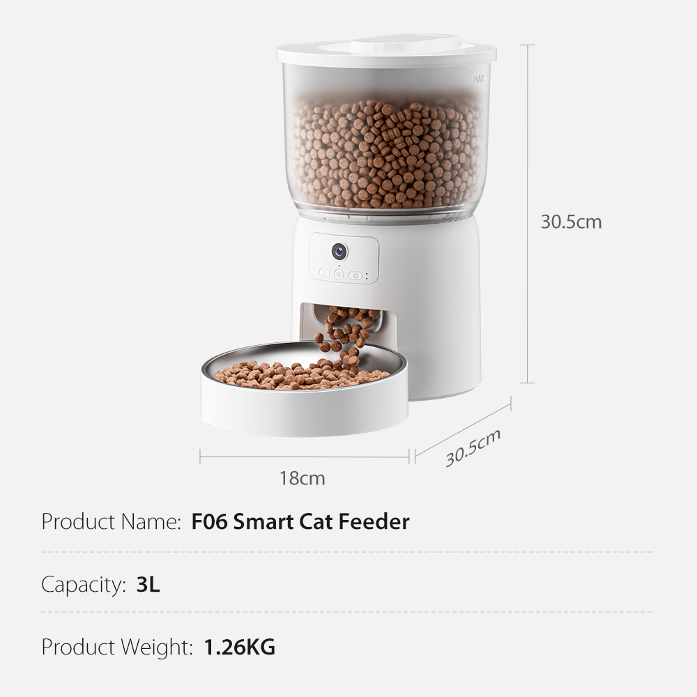 dudupet Pet Supplies 3L Automatic Pet Feeder Cats Dogs Food Dispenser App Remote Feeder F06