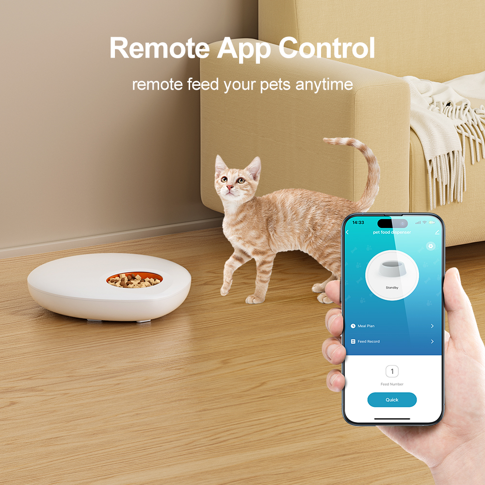 Dry and Wet Food Smart Automatic Electronic 5 Separated Meal Trays Cat Dog Water Food Bowl Timed Pet Feeder