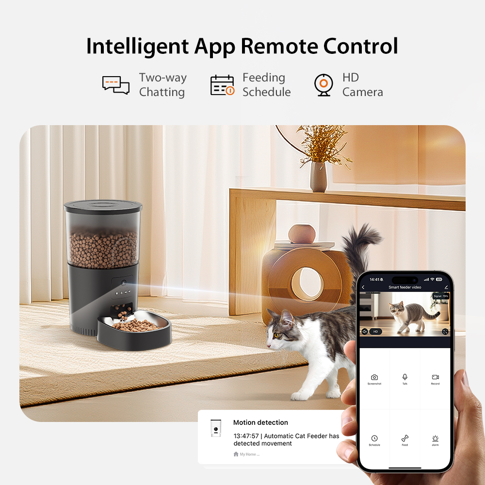 dudupet Automatic Pet Feeder 3L Cat Food Dog Food Dispenser Smart Remote Control Feeder - DU3L-VY