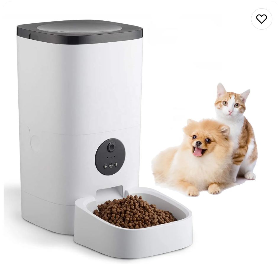 Mobile Phone Control 2-Way Audio WiFi Smart Feeder HD 1080P Camera 6L Video Automatic Pet Feeder