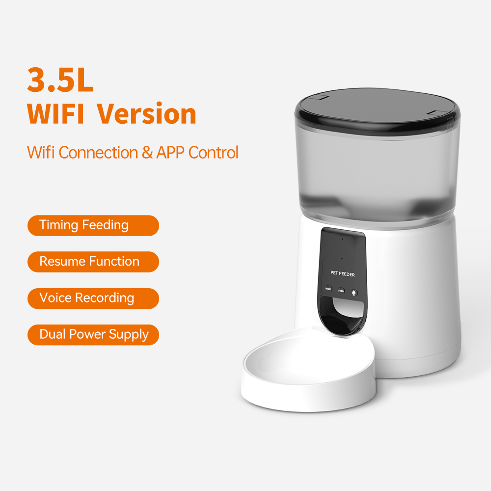 dudupet Automatic Cat Feeders With Two Way Voice Interative Camera Remote Control For Timed Meals- DU35L-VT