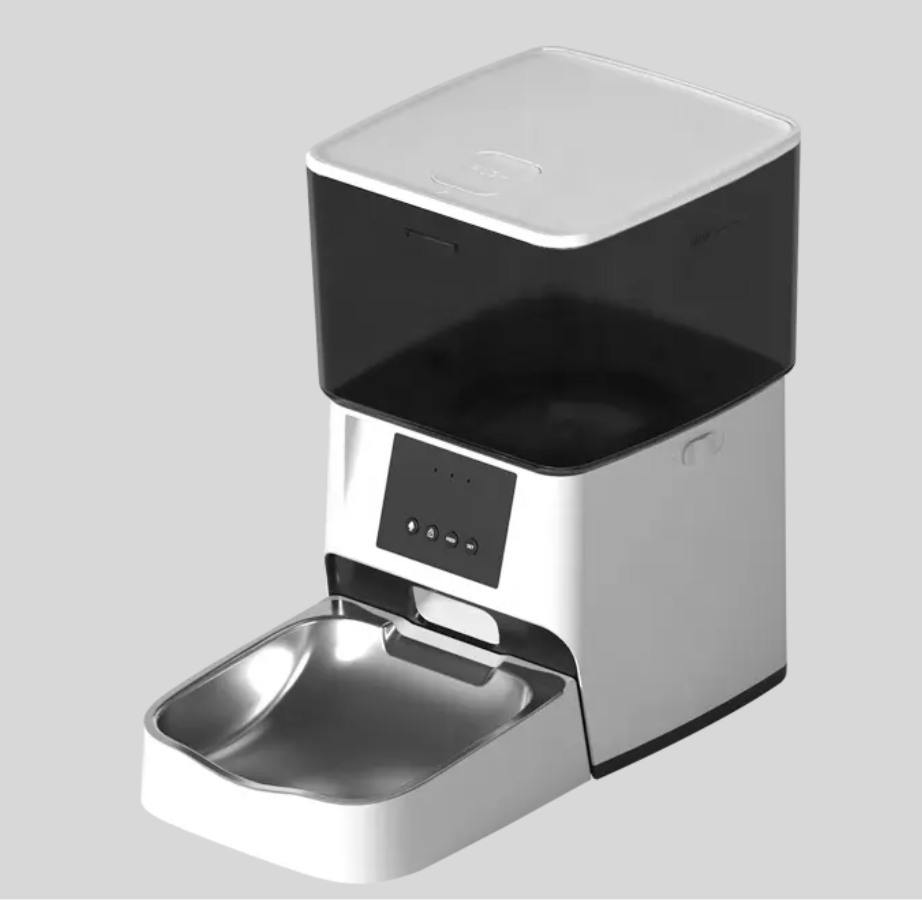 Cat Food Dispenser with Voice Recorder Timed Small Smart Pet Feeder