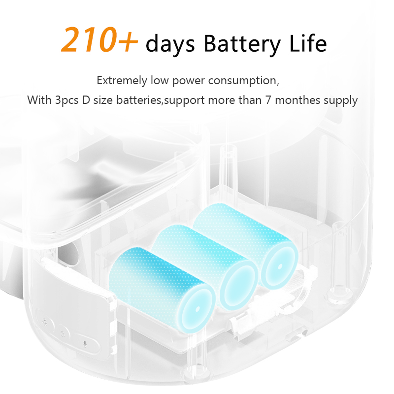 Dudupet 4L Wifi Automatic Pet Feeder 210+Days Long Batteries Cat Feeder Anti-food Blockage Pet Bowls