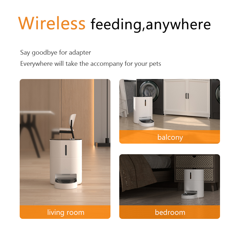 Dudupet 4L Wifi Automatic Pet Feeder 210+Days Long Batteries Cat Feeder Anti-food Blockage Pet Bowls
