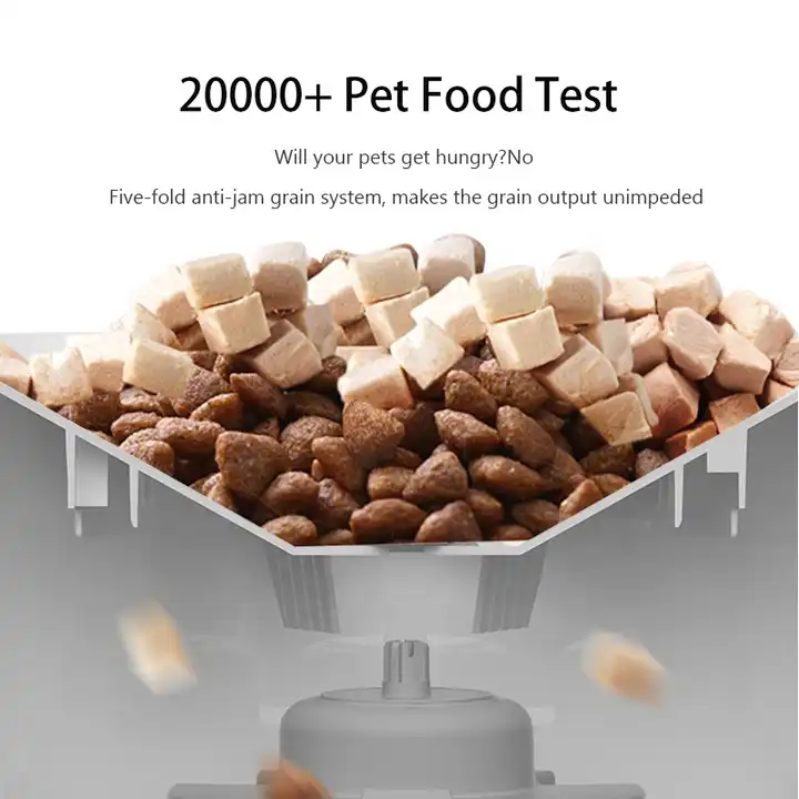 Dudupet 4L Wifi Automatic Pet Feeder 210+Days Long Batteries Cat Feeder Anti-food Blockage Pet Bowls