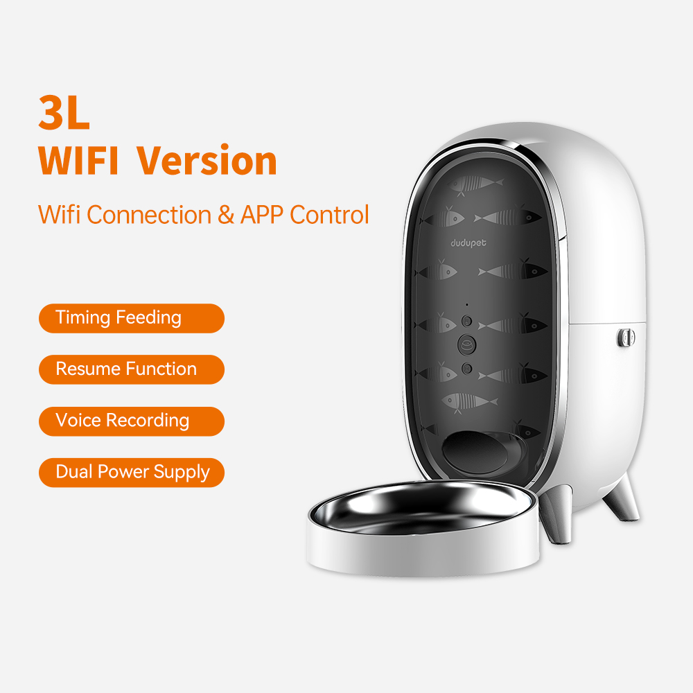 Smart Automatic Schedule Stainless Steel Feed Pet Bowl Time Pets Feeder Cat-Penguin App Type with Camera